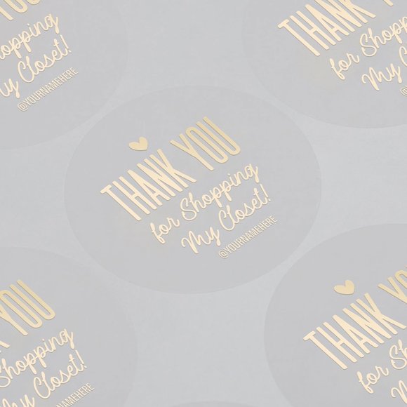 Thank You For Shopping My Closet! Stickers & Labels with your custom name - Picture 6 of 16